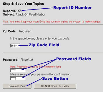 Image showing the information needed to save a list.